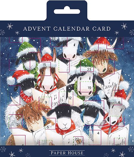 Advent Calendar Card - Festive Friends from The Great British Card Company, Advent Calendars in France, English Christmas Cards in France