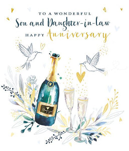 Anniversary Card - Son and Daughter-in-law Anniversary - Cheers To You