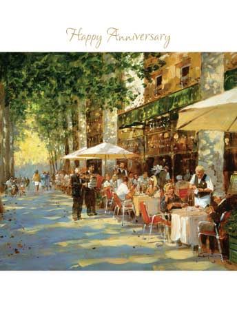 Ling Design Anniversary Card - Your Anniversary - Café Scene