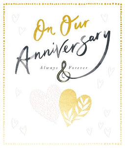 Ling Design Anniversary Card - Our Anniversary - Anniversary Hearts