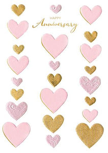 Anniversary Card - Multi-Heart Anniversary from Paper Rose, English cards in France