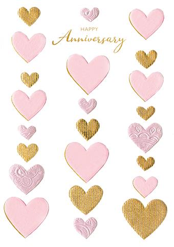 Anniversary Card - Multi-Heart Anniversary from Paper Rose, English cards in France