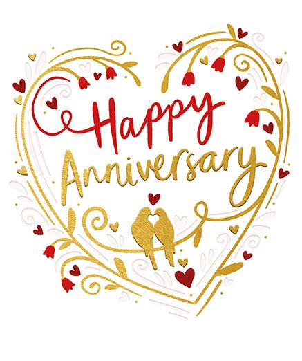 Anniversary Card - Happy Anniversary from Paper Rose, English cards in France