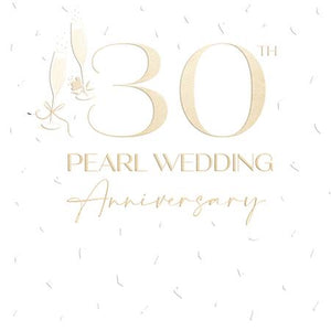 Ling Design Anniversary Card - 30th Pearl Anniversary - Cheers