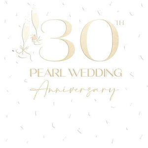 Anniversary Card - 30th Pearl Anniversary - Cheers