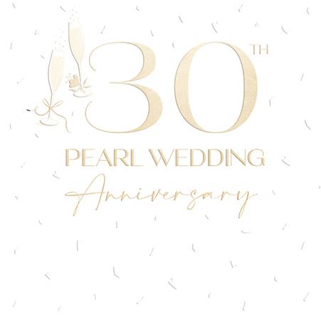 Ling Design Anniversary Card - 30th Pearl Anniversary - Cheers