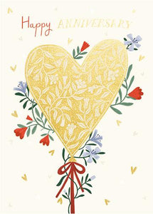 Anniversary Card - Anniversary - Golden Bouquet