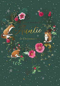 Christmas Card - Auntie - Mix With Animals