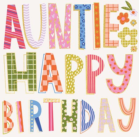 Auntie Birthday - Patterns from Ling Design, English Cards in France