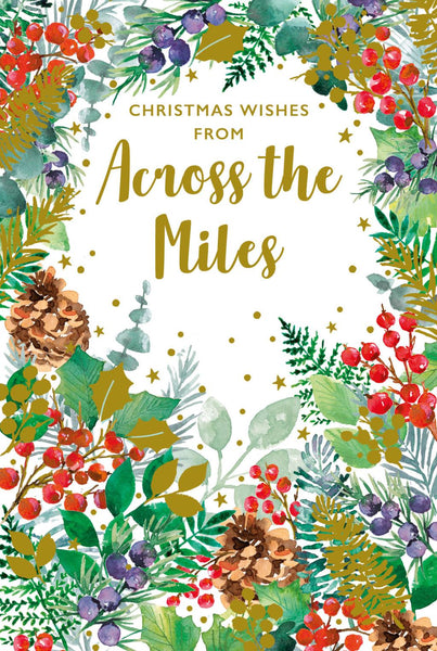 Christmas Card - Across The Miles - Festive Border from Nigel Quiney Publications, English Cards in France