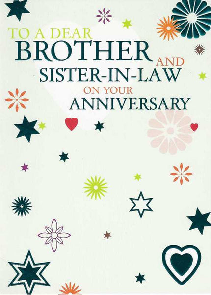 Anniversary Card - Brother & Sister-in-Law Anniversary - Text