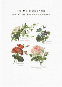 Anniversary Card - Husband Anniversary - La Language Des Fleurs