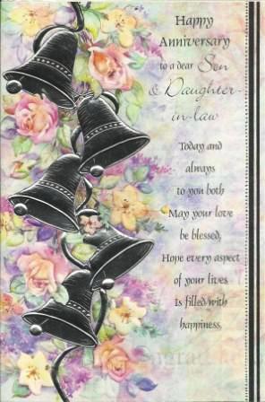 Anniversary Card - Son & Daughter-in-law Anniversary - Bells