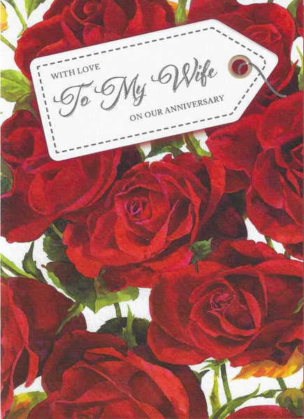 Anniversary Card - Wife Anniversary - Red Roses