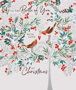 Ling Design Christmas Card - Both Of You - Pretty Robins, English Christmas Cards in France
