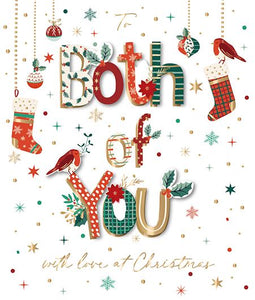 Talking Pictures Christmas Card - Both Of You - Two Robins, English Christmas Cards in France