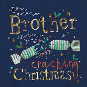 The Great British Card Company Christmas-Card-Brother-Typographic-Cracker, English Christmas Cards in France