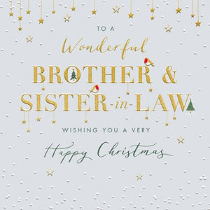 Ling Design Christmas Card - Brother and Sister-in-Law - Christmas Wishes, English Christmas Cards in France