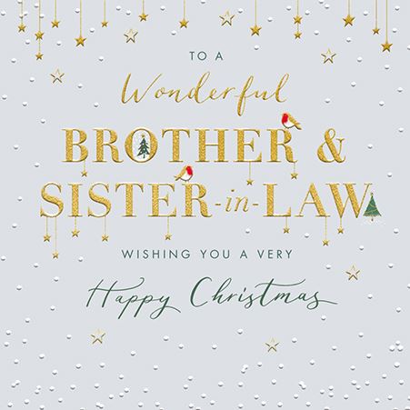 Ling Design Christmas Card - Brother and Sister-in-Law - Christmas Wishes, English Christmas Cards in France