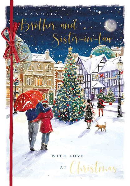 Ling Design Christmas Card - Brother and Sister-in-Law - Christmas Eve, English Christmas Cards in France