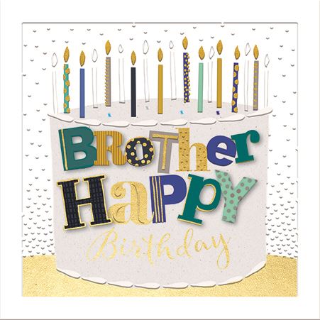 Brother Birthday - Type Cake from Talking Pictures, English Cards in France