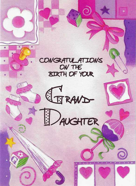 New Baby Granddaughter Card - Birth of Granddaughter