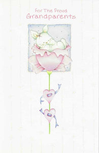 New Baby Grandchild Card - Bunny