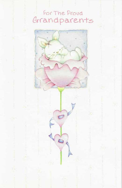 New Baby Grandchild Card - Bunny