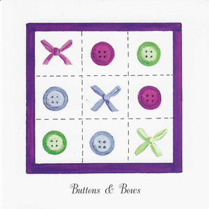 Children's Birthday Card - Buttons & Bows