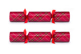 Christmas Crackers - 12 galletas de Navidad de lujo a cuadros rojos de 30 cm