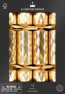 Christmas Crackers - 12 inchFamily Gold Diamond Embossed from Heart and Soul Studio Celebration Crackers, Christmas Crackers in France, Crackers de Noel, Petards de Noel en France, Diablotins en France