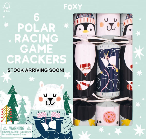 Christmas Crackers - 6 Polar Racing 12 inch Cracker