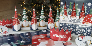 Christmas Crackers - Pin The Conk On The Gonk 8.5" Crackers  from Heart and Soul Studio Celebration Crackers, Christmas Crackers in France, Crackers de Noel, Petards de Noel en France, Diablotins en France
