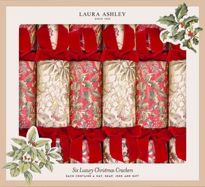 Christmas Crackers - 6 Red Dusky Hellebore 13 inchn Cracker from Heart and Soul Studio Celebration Crackers, Christmas Crackers in France, Crackers de Noel, Petards de Noel en France, Diablotins en France