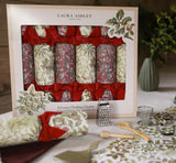 Christmas Crackers - 6 Red Festive Botanicals 13 inch Cracker