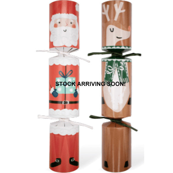 Christmas Crackers - Santa and Reindeer 10 inch Christmas Crackers (Minimum Order 6) - Click Image to purchase