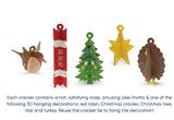 Christmas Crackers - Gold Text 11 inch Christmas Crackers (Minimum Order 6) - Click Image to purchase from Heart and Soul Studio Celebration Crackers, Christmas Crackers in France, Crackers de Noel, Petards de Noel en France, Diablotins en France