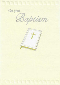 Christening Card - Baptism Bible