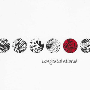 Congratulations Card - Congratulations - Abstract Print In Circles