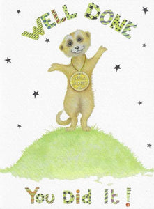 Congratulations Card - Congratulations - Meercat With Medal