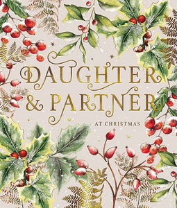 The Great British Card Company Christmas-Card-Daughter-and-Partner-Christmas-Foliage-Border-Design, English Christmas Cards in France