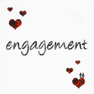 Engagement Card - 6 Red Hearts