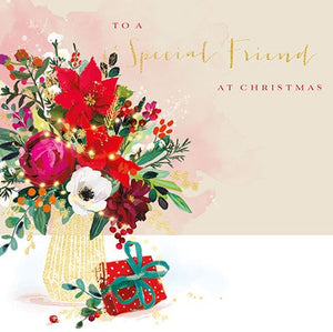 Ling Design Christmas Card - Special Friend - Christmas Bouquet, English Christmas Cards in France