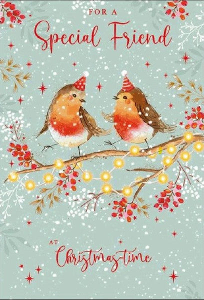 Christmas Card - Special Friend - Robinsfrom Nigel Quiney Publications, English Christmas Cards in France