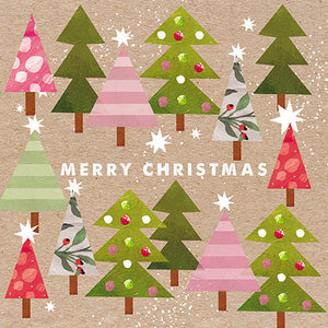 The Great British Card Company Charity Christmas Cards Pack of 8 Christmas Trees, English Christmas Cards in France