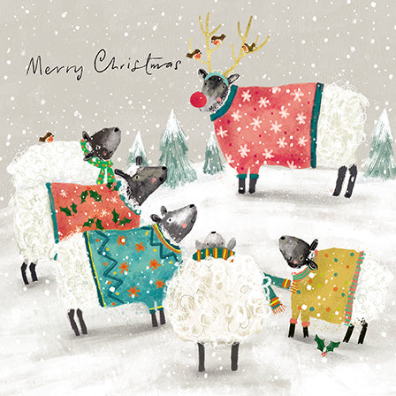 The Great British Card Company Charity Christmas Cards Pack of 8 Winter Jumpers, English Christmas Cards in France
