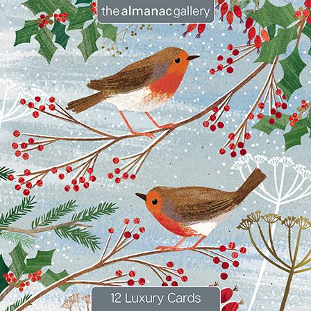 The Great British Card Company Christmas Cards - 12 Luxury Cards - Robins, Pheasant, Owl, English Christmas Cards in France