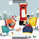 The Great British Card Company Christmas Cards - 16 Luxury Cards - Last Post, Wishing Ewe a Merry Christmas, English Christmas Cards in France