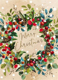 The Great British Card Company Christmas Cards - 8 Luxury Cards - Oleo Tree, Oleo Wreath, English Christmas Cards In France