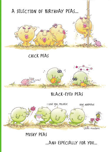 Humour Card - O A Peas